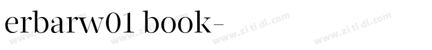 erbarw01 book字体转换